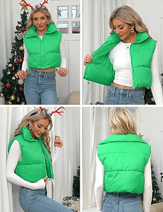 Ropa de otoño 2024, Chaqueta corta de burbujas de invierno, chaleco acolchado, venta al por mayor, Tops de moda para mujer, chaqueta acolchada gruesa para mujer, Chaqueta corta informal - Product Image 2