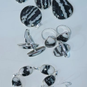 Anillo de cóctel de plata esterlina con piedras preciosas, joyería hecha a mano, regalo de aniversario de compromiso - Product Image 1