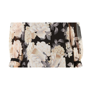 Camicetta da Donna Calvin Klein con Bordo a Volant, Stampa Floreale in Chiffon con Logo Ricamato, Vestibilità Ampia, Taglie da XS a 3X, Ideale per l'Ufficio - Product Image 3