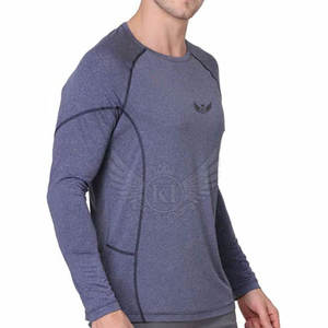 Vente chaude Meilleure Qualité Gym Wear Fitness Manches Longues T-shirts À Vendre Coton Fait Hommes Manches Complètes T-shirts - Product Image 5