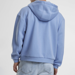 Sweat à capuche zippé surdimensionné à la mode confortable pour hommes manches longues 100% coton doux avec broderie de logo personnalisée et impression numérique - Product Image 2