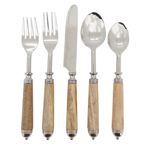 2024 di alta qualità comunemente usato mercato Euro Set di posate in acciaio inox <span class=keywords><strong>argenteria</strong></span> 5 pz Set di posate per uso ristorante festa - Product Image 2