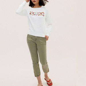Nouveaux styles d'hiver, sweat-shirts à manches longues professionnels en molleton 100% coton avec logo sur le devant pour femmes, prix d'usine - Product Image 1