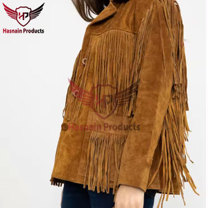 Veste en cuir pour femme de style récent avec manches longues Veste en cuir suédé pour femme Qualité supérieure Personnalisable pour femme - Product Image 5