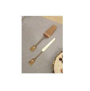 Party Wedding Brass Handle Cake Server Cake <b>Knife</b> Set Top Quality High Selling Product Brass Cake <b>Knife</b> and Server - Product Image 6