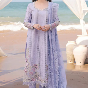 ชุดเดรสสำหรับผู้หญิงชุดเดรสสำหรับใส่เล่นสนามหญ้างานปักลายด้วยด้ายหนา - Product Image 1