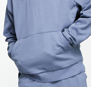 Survêtement personnalisé de haute qualité pour homme, col rond, bleu, surdimensionné, sweat-shirt à épaules tombantes et pantalon, ensemble personnalisé pour le printemps et l'hiver - Product Image 3