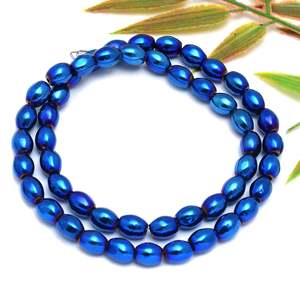 Collier de perles d'hématite en forme de baril Kamal Gems, collection de perles assorties - Product Image 2