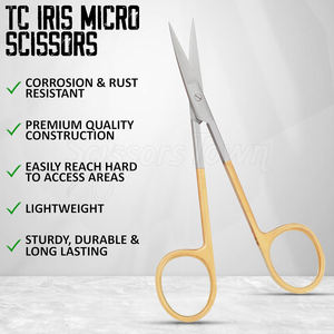 Ciseaux chirurgicaux incurvés d'acier inoxydable pour les infirmières professionnelles de chirurgiens et les applications médicales de laboratoire - Product Image 4