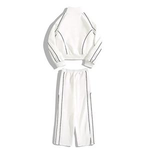 OEM coupe-vent survêtement veste en nylon avec fermeture éclair ensemble pantalon de survêtement jogging bandes personnalisées nylon polyester survêtement pour hommes - Product Image 2