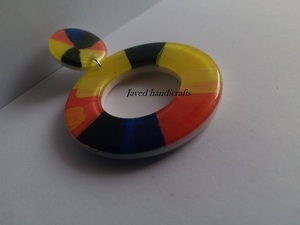 Handmade Resin Earring Vintage Design Multi Color Resin Earring Custom Made Layered <b>Thin</b> Resin Earring - Product Image 4