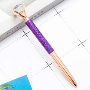 Vente flash - Cadeaux de luxe - Stylo à bille en métal diamanté personnalisé avec recharge Parker - Encre bleue/noire - Cadeau promotionnel de marque - Product Image 5