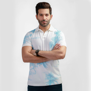 Polo personalizable de talla grande para hombre, tela de algodón lavada de primera calidad, ajuste cómodo y relajado, estampado informal suave y transpirable - Product Image 5