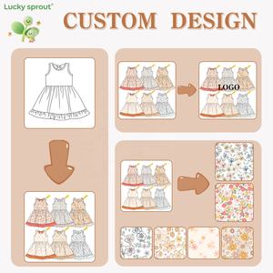 Cute Toddler Sleeveless Dress Baby Girl Custom Printed Dress With Lace Hem <strong>Kids</strong> <strong>Clothes</strong> Wholesale <strong>Kids</strong> Girls Summer Dress - Product Image 2