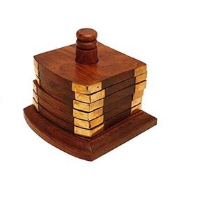 Vente en gros de dessous de verre en bois de noyer d'acacia de hêtre personnalisé rond carré pot de boisson vierge pour le thé et le café emballé dans un carton - Product Image 1