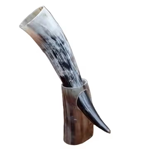 Support de corne à boire Viking antique sculpté à la main naturel indien qualité Premium Animal poli Logo personnalisé 50 pièces pour - Product Image 6