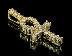 Colgante de Cruz minimalista de plata S925 con joyería tachonada de diamantes de moissanita para fiesta de boda para regalo religioso - Product Image 5