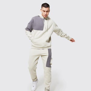 Ensemble sweat-shirt à capuche et pantalon de survêtement pour adultes unisexe en coton/polaire écologique de grande taille avec logo personnalisé pour l'hiver - Product Image 1