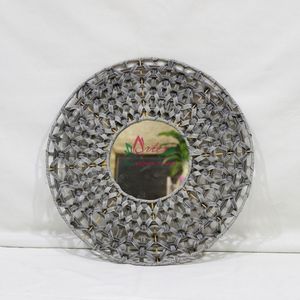 Espejos naturales populares con decoración de pared Espejos de plástico con marcos hechos en arte redondo de lujo moderno decorativo para Baño - Product Image 5