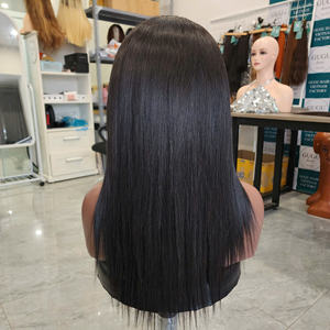 360 Transparent pour perruque femmes Super Double dessiné vietnamien Remy 100% vierge cheveux humains os droit pré plumé - Product Image 3