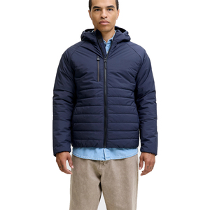 Veste matelassée hybride pour homme avec logo personnalisé, veste zippée rembourrée personnalisable, veste chaude en duvet, streetwear, veste bomber pliable pour la randonnée - Product Image 4