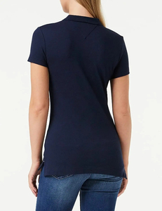 Camisetas de punto personalizadas al por mayor con logo unisex, estampado de letras, transpirables, informales de verano, ajustadas, de cuello medio y manga corta. - Product Image 3