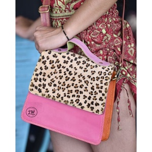 LW Handmade Genuine Cow Hair Leather Handbag Single Strap <b>Sling</b> <b>Bag</b> for Women Portable Trending Fashionable for Spring/Summer - Product Image 1