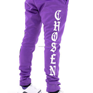 ชุดวอร์มผ้าฝ้ายโอเวอร์ไซส์แบบมีฮู้ดสำหรับผู้ชาย พิมพ์โลโก้ได้ตามต้องการ ทรงปกติ พร้อมชุดจ็อกกิ้ง - Product Image 3