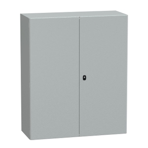 Per SCHNEIDER ELECTRIC NSYS3D121040D - Pannello di montaggio a parete in acciaio per quadri elettrici S3D con doppia porta piana e piastra di montaggio - Product Image 1