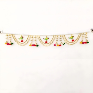 Divyakosh Élégant 37 Pouces Torans Traditionnel Bandhanwar Taille Diwali Inspiré Décorations Murales pour Porte d'Entrée de Maison Suspendue - Product Image 1