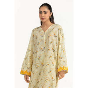 ชุดเซ็ต IUSTTS-2112 สำหรับผู้หญิง ผ้าฝ้ายและชีฟอง สไตล์ลำลอง ชุด 2 ชิ้น เสื้อครอปและกางเกงขาสั้น ลายพิมพ์ผ้าลอน สำหรับฤดูใบไม้ผลิ/ฤดูร้อน - Product Image 3