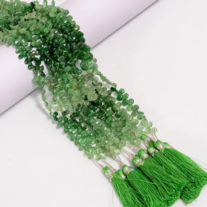 ลูกปัด tsavorite, ลูกปัดรูปลูกแพร์ tsavorite, ลูกปัดพลอย tsavorite, ลูกปัด tsavorite สำหรับทำเครื่องประดับ, ลูกปัดหลวม - Product Image 6