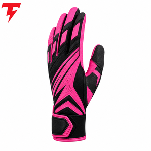 Gants de football américain en cuir haute adhérence, légers, flexibles, respirants, avec fermeture sécurisée du poignet, pour l'entraînement et les matchs - Product Image 2