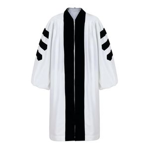Bata de Sacerdote de mezcla de algodón de precio barato con cierre de cremallera, cuello romano para ceremonias religiosas - Product Image 2
