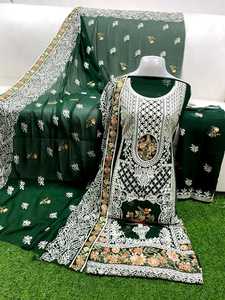 Robe de mariée pakistanaise Lehenga Choli Design Prix abordable avec une belle broderie en pierre et une robe de mariée faite à la main - Product Image 6