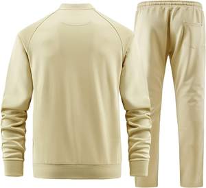 2023 Men's Active 2-Piece Outfits Full-Zip Long Sleeve Sweatsuit <b>Jacket</b> and Pants 2023 Men Tracksuits Sets - Product Image 2