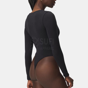 Combinaison moulante pour femme, en tissu extensible doux, élégante, confortable, tenue une pièce, décontractée au quotidien, séchage rapide - Product Image 5