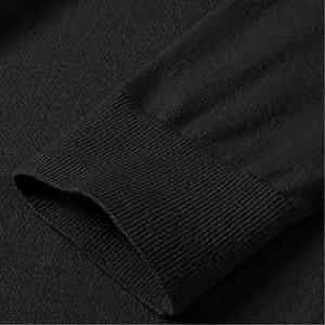 Nueva venta al por mayor de buena calidad de poliéster de Color sólido suéter de cuello redondo para hombres suéteres gruesos de primavera - Product Image 5