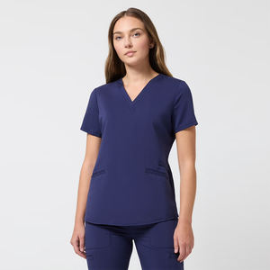 Uniforme Médico de Alta Calidad para Damas, Color Azul Marino, Manga Corta, Transpirable y de Secado Rápido, para Médicos y Enfermeras - Product Image 3