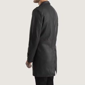2024 nueva llegada Venta en línea Mejor Outlet Hombres Abrigo de cuero Ropa de hombre Abrigo de cuero de invierno de alta calidad - Product Image 4