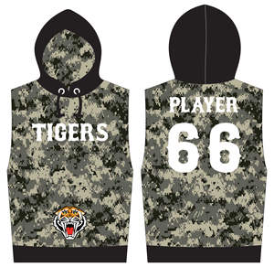 Custom <b>Sleeveless</b> Hoodie Sublimated New Design <b>Sleeveless</b> Sublimation - Product Image 1