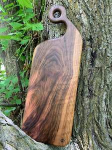 Tabla para cortar queso de madera maciza de Acacia creativa, forma rectangular con diseño de mango múltiple, tabla para cortar y picar con logotipo personalizado - Product Image 6