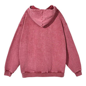 เสื้อฮู้ดดี้ผู้ชายสไตล์สตรีทแวร์คุณภาพดี ล้างสีแบบแอซิดวอช รุ่นปี 2026 ขายตรงจากโรงงาน รับสกรีนโลโก้ สีพื้นล้วน - Product Image 2