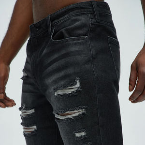 Pantalones Cortos Vaqueros Rotos para Hombre, Transpirables, con Opción de Logotipo Personalizado, Mezcla de Algodón, Diseño Moderno con Cierre de Botones, Precio Económico - Product Image 3