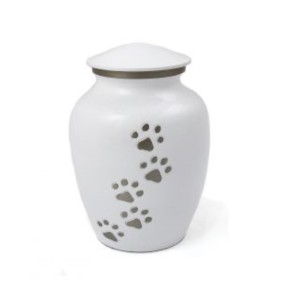 โกศใส่ศพสำหรับสัตว์เลี้ยงทำจากอะลูมิเนียมสีขาวโกศสำหรับงานศพสัตว์เลี้ยง - Product Image 1