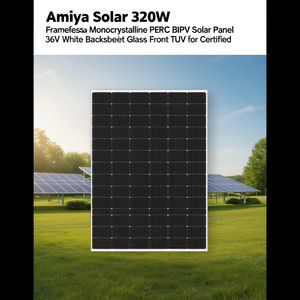 Panneau solaire monocristallin PERC BIPV sans cadre Ameya Solar 320W, 36V, feuille arrière blanche, verre avant, certifié TUV - Product Image 3