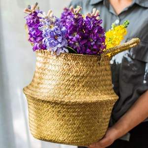 Pot de Jardinières en Corde de Jute Tissé à la Main au Design Unique avec Support pour Décoration Intérieure et Extérieure - Product Image 1