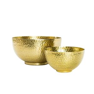 Mesa de comedor con acabado dorado de lujo de alta calidad, diseño de onda martillada de aluminio personalizado, frutero hecho a mano para servir de forma económica - Product Image 2