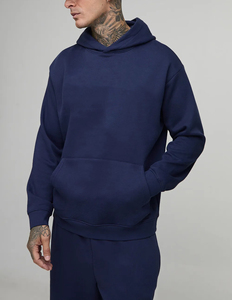 Ensemble de survêtement d'hiver pour homme 100 % coton OEM/ODM, avec logo brodé personnalisé, poids lourd 480 GSM, couleur unie, style streetwear - Product Image 2