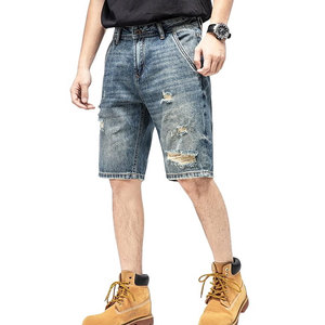 <b>Top</b> Manufacturer's Comfortable 100% Cotton Custom Logo Men <b>Distressed</b> Shorts Mid Solid Pattern Plain Dyed Canvas Breathable - Product Image 2